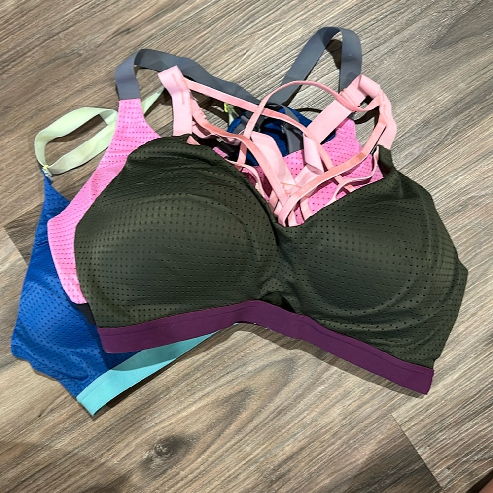 Victoria Secret sports bra (36D) 3 bras